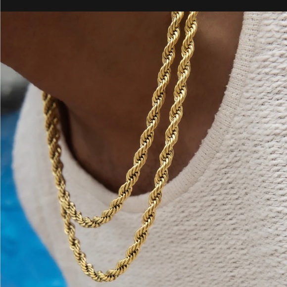 GLD 18k Authentic Yellow Gold 20” Rope Chain, 6mm - Picture 7 of 11